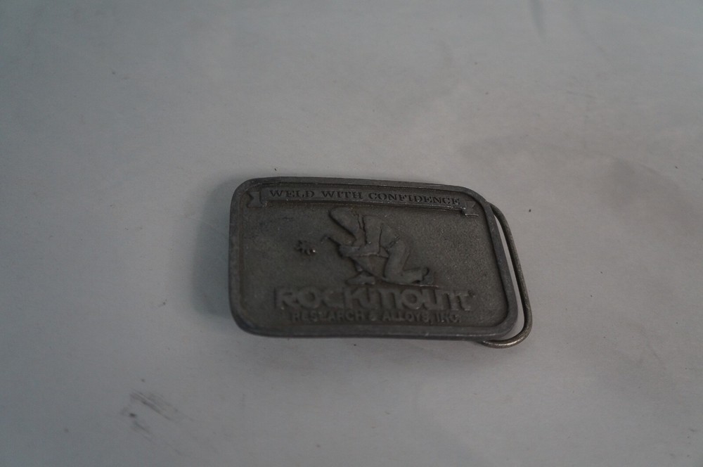 VTG Bergamot Rockmount weld welder welding belt buckle 980 pewter