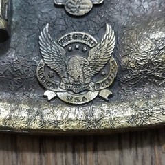 Vtg Belt Buckle The First PCA Loan 1933 50th Anniversary 3D Relief