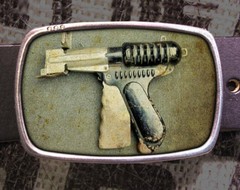 Raygun Vintage Inspired Art Gift Geekery Sci-fi Belt Buckle