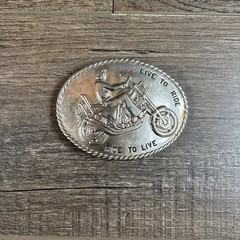 Biker / “Live To Ride, Ride To Live” Belt Buckle
