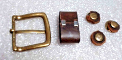 Western Belt Buckle with belt keeper 3 belt posts