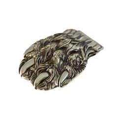 German silver buckle Wolf&rsquo;s Paw, wolf paw with claws, beast claws belt buckle