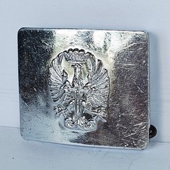 Vtg Spanish Civil War Belt Buckle Francisco Franco Eagle Crown Cross Military