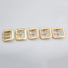 Octagonal Solid Brass Pin Belt Buckle For Men Women Leatherwork Craft DIY 4.0CM