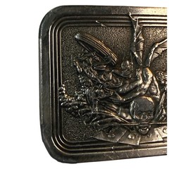 Vintage Baron Buckles Gargoyle Skull Belt Buckle Made USA Gothic Fantasy Biker