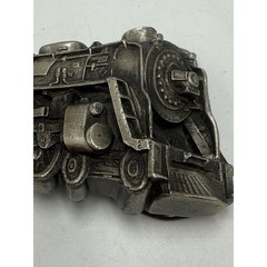 Vintage 1978 Bergamot Brass Works Steam Locomotive Train Belt Buckle 1002 USA