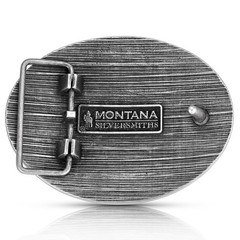 Montana Silversmiths Attitude Show Hog Pig Western Oval Belt Buckle