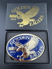 NRA Golden Eagle 2010 Gold with Blue Background New in Original Box