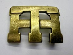 Tommy Hilfiger Monogram TH American Clothing Brand Apparel BrassTone Belt Buckle