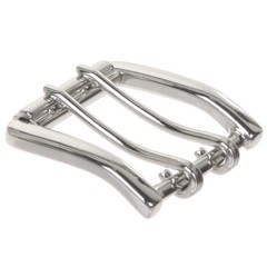 1 1/2&Prime; (38 mm) Nickel Free Double Prong Square Roller Belt Buckle