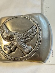 Vintage Bald Eagle Belt Buckle Brass Classico Italia A132 Cowboy Western