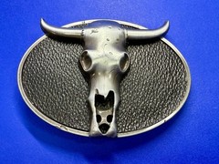 Southwestern Longhorn Skull WaistLand 2006 Belt Buckle by Silver Moon Creations