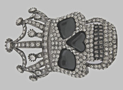 Skull Belt Buckles Gunmetal Crown Men Bling Pirate Sign Halloween Party Costume