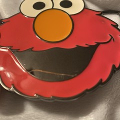 VTG Official Licensed Sesame Street Elmo Face Red Full Color Kitschy Belt Buckle