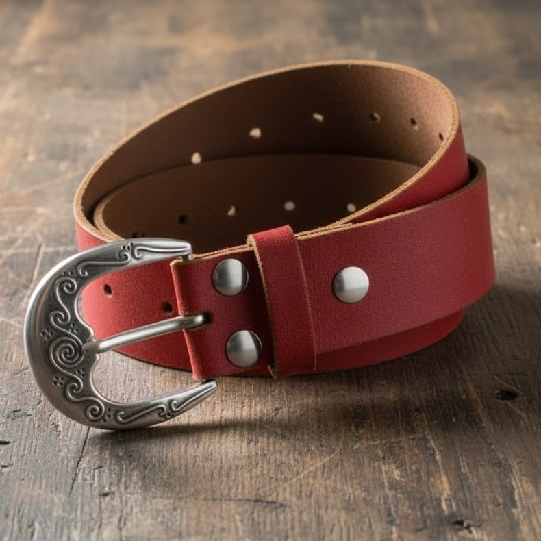 Pin Buckle Belt Buckle with Ornament – Classic Metal Design