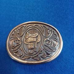 Avon Belt Buckle Saddle Western Horse Silvertone Fits 1.5&Prime; Cowboy 1980s Vtg