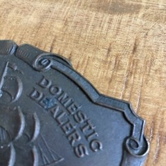 Livingston Wells & Co. Sailing Ship Foreign Domestic Belt Buckle Vintage