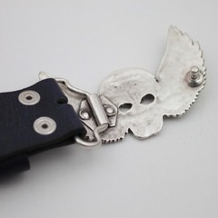 Biker Belt Buckle Skull With Helmet And Wings Motorcycle Style Metal
