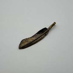 Brass Feather Charm,Necklace DIY Pendants,Keychain Charm lot