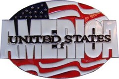 USA United States of America Country Flags Belt Buckles Western Cowboy Rodeo New