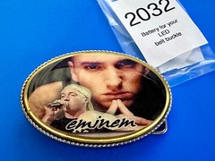 Eminem Slim Shady Led Multi Color Light Flashing Belt Buckle W/ Fresh Battery!