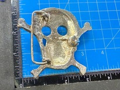 Skull Head Crossbones Halloween Biker Gothic Punk Vibe Belt Buckle