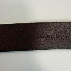 Distressed Genuine Leather Brown Belt Size 40 Silver Tone Buckle