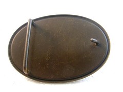 Vintage Scrimshaw ? 2 Ducks in a Pond Belt Buckle