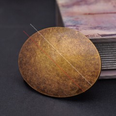 Vintage Brass Plated Western Cowboy Oval DIY Leather Belt Buckle fit 41mm Strap