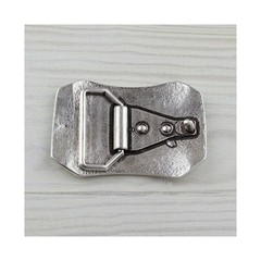 Vintage Yellow Textured Belt Buckle – Rustic Metal Buckle