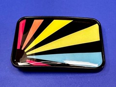 Sunrise Rays Abstract Multicolored Rainbow Sunrays? Rectangular Belt Buckle