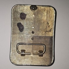 Western Rectangular Metal Belt Buckle Brown Oval Stone Inlay Men’s 1.5 in