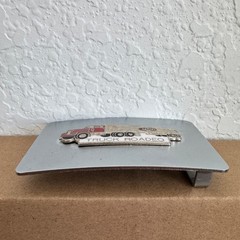 Vintage Texaco Truck Rodeo Silver Metal Belt Buckle