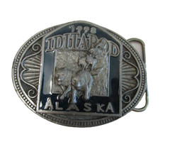 Vintage 1998 Official Trail Committee Iditarod Alaska Belt Buckle- Dogsled Race