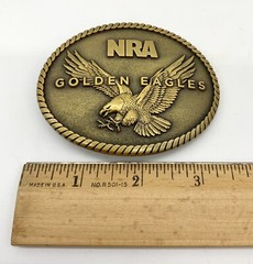 Brand New 2014 Commemorative NRA Golden Eagles Belt Buckle NIB