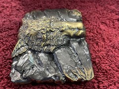 Belt buckle « Fenrir Wolf », Animal Brass belt buckle; Werewolf belt buckle