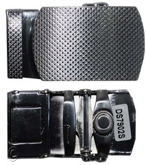 Men&rsquo;s Belt Buckle Auto sliding Self locking ratcheting track line silver buckle