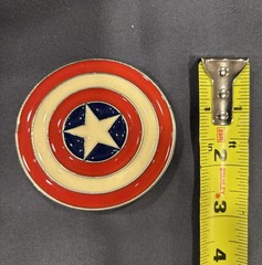 Mobtown Captain America Shield Marvel Metal Belt Buckle 2003 Chicago Vintage