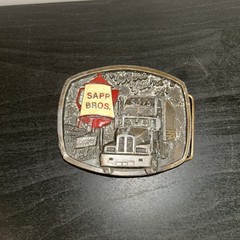 Vintage 1989 Limited Edition Sapp Brothers Belt Buckle Truck Where You’re #1