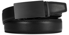 CHAOREN Mens Leather Ratchet Belt – 1 3/8&Prime; 32&Prime; to 38&Prime; Waist Adjustable, Black