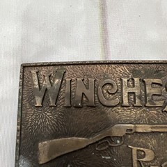 Vintage Winchester Repeating Arms New Haven Brass Belt Buckle