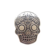 Vintage Silver Plated Tattoo Emo Skull Belt Buckle Gurtelschnalle