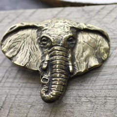 Solid Antique Elephant Belt Buckle – Strong Statement Design