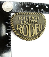 Raleigh Lights Rodeo Belt Buckle Rope Border