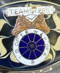 VINTAGE TEAMSTERS UNION BELT BUCKLE – I.B. OF T.C. W.&H. OF A. – GW5 Union