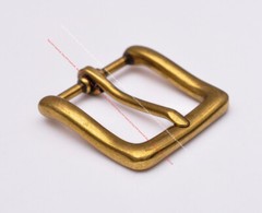 CLASSIC BRASS PLATED SINGLE PRONG PIN LEATHERCRAFT BELT BUCKLE REPLACEMENT 35MM