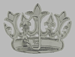 Crown Belt Buckles New Men Women Silver Chrome Metal Western Cowgirl western