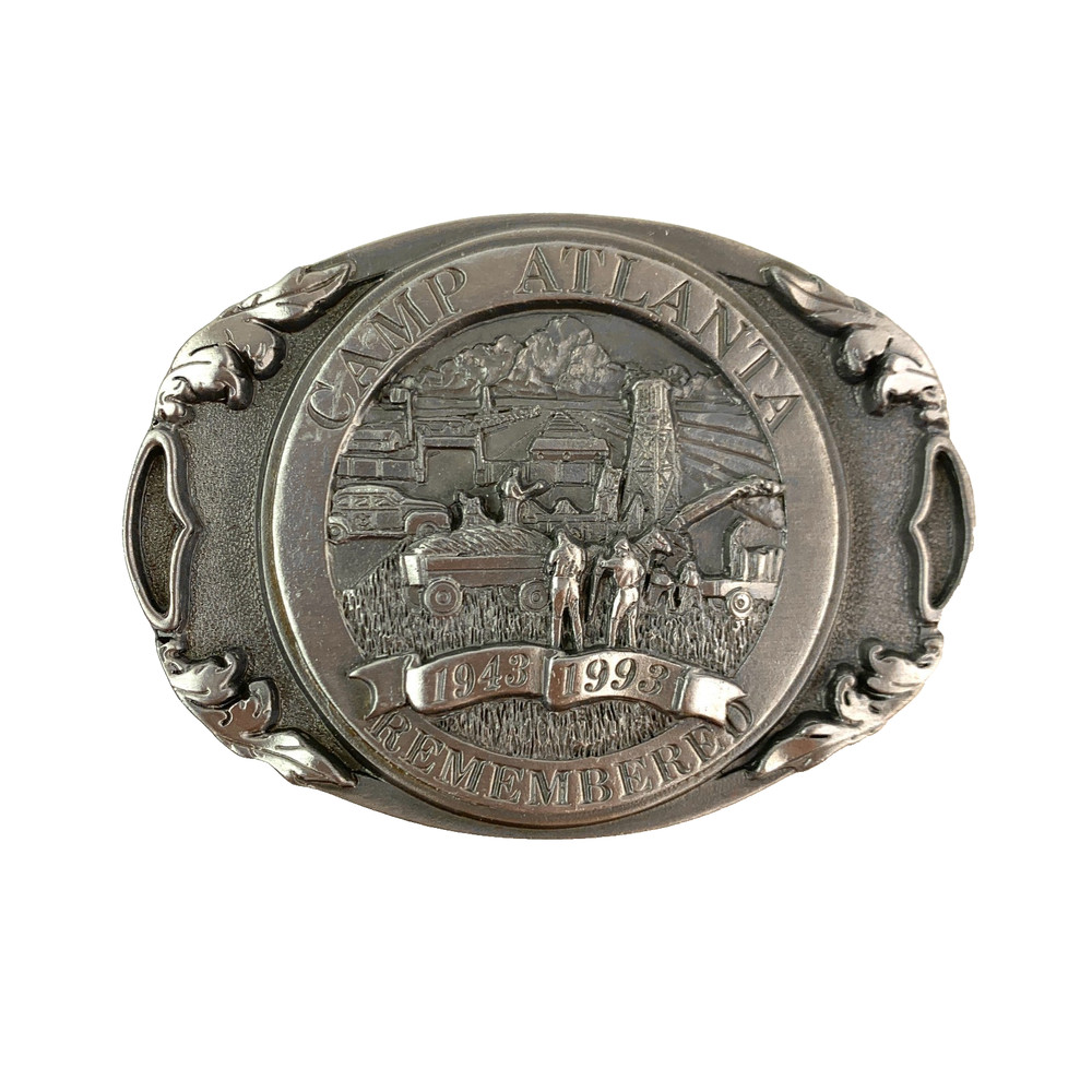 Vintage Camp Atlanta Remembered 1943-1993 3D Metal Belt Buckle #54 Dart