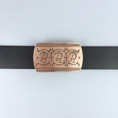 Vintage Bronze Plated Country Music Belt Buckle Boucle de ceinture