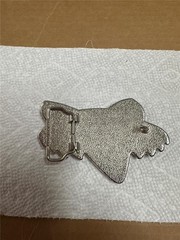 Vintage Enamel Fox Racing Belt Buckle